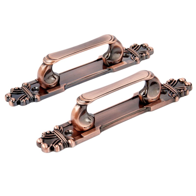2Pcs Antique Bronze Cabinet Handles,Vintage Cabinet Handles Cupboard Handle 165mm