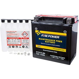 Fire Power Maintenance Free Battery CTX16-BS Compatible With Kawasaki VN1600D Vulcan 1600 Nomad 2005-2008