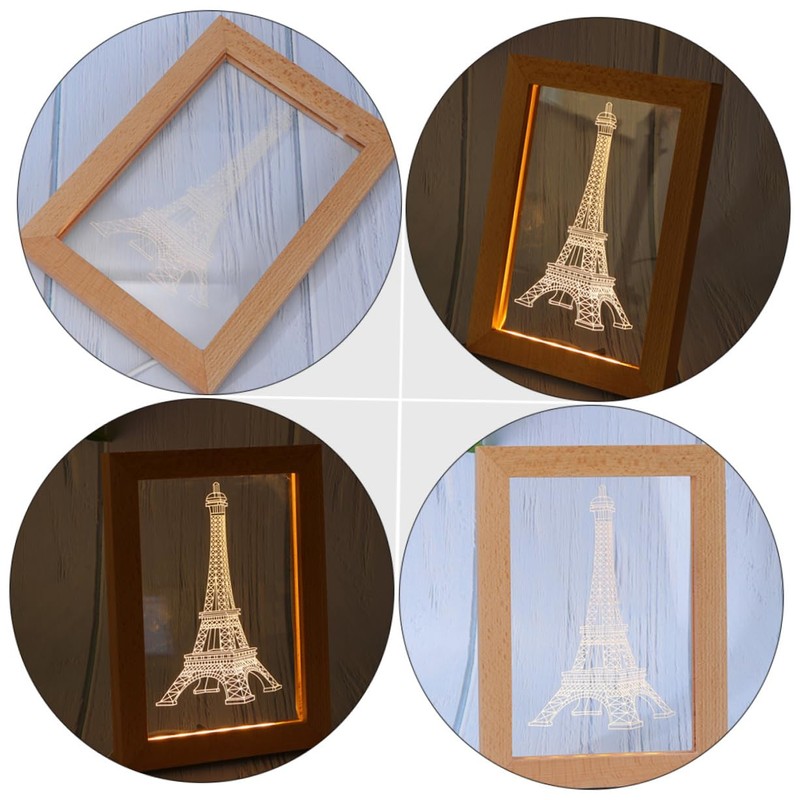 BIUDECO 1pc Creative LED Photo Frame Light Luminous Night Light