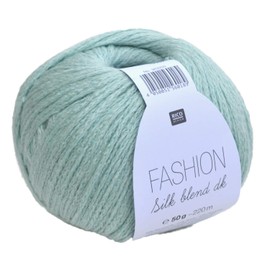 Rico Fashion Silk Blend DK Colour 010 - Mint, Elegant Yarn Made of Silk and Cotton for Knitting and Crocheting