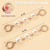 Tmtains 2Pcs Gold & White Purse Extender Chain - Moon