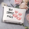 PLITI Pig Makeup Bag Funny Pig Lover Gift Pet Pig