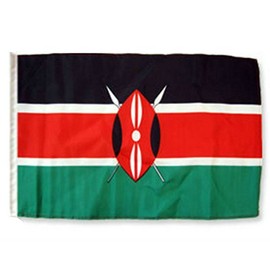 Kenya 12"x18" Sleeved Polyester Garden Flags