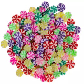 Assorted Colors Mini Clay Peppermint Jewelry Filler - 10 Grams