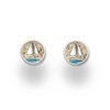 DUR Sterling Silver Sand Beach Sand Stud Earrings - SIZE: