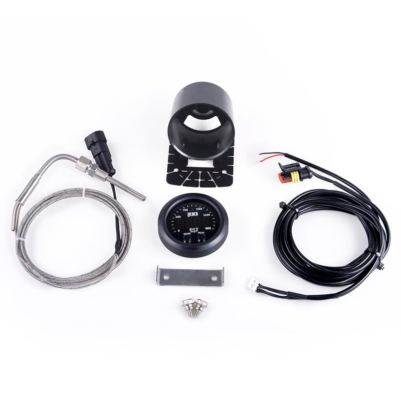 ZHSYMX Exhaust Gas Temperature EGT Gauge Kit 2‑1/16in 52mm Ultra