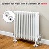 2 Pcs Chrome Radiator Pipe Covers 15mm, Radiator Pipe Collars