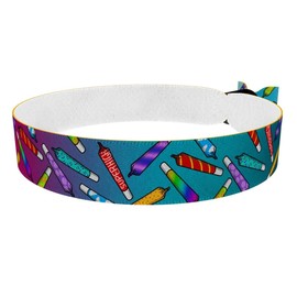 Bunte Tüten Rainbow Stoffarmband - Wasserfestes Satinarmband - Trippy Weed Armband - Handgefertigtes Freundschaftsarmband - Modisches Festival Accessoire - Unisex Armband für Sommerpartys