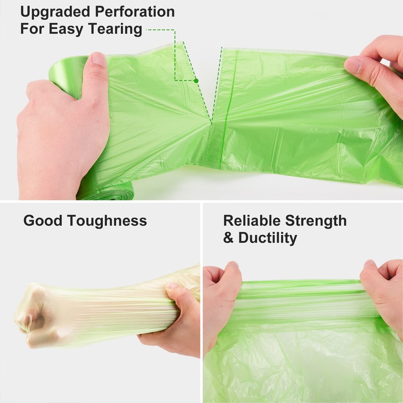 Small Trash Bags 2-2.6 Gallon Plant Starch Based, Inwaysin 200