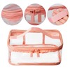 2 Pcs Clear Toiletry Bags Makeup Bag PVC Waterproof Cosmetic