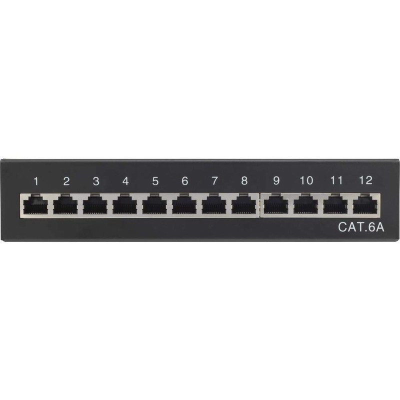 Renkforce PATCHBOX 12 PORT CAT 6A SCHW