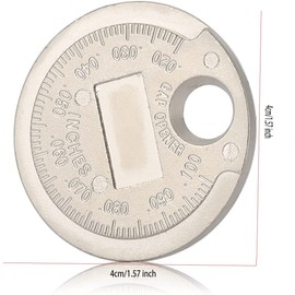 WADY Spark Plug Gap Tool, Spark Plug Gauge Measuring Tool, Gapper Gauge Wire Plug Gap, Spark Plug Gap Gauge Measuring Tool Wire Spark Plug Gap Gauge Tool Scaled from 0.020 to 0.100 Inch