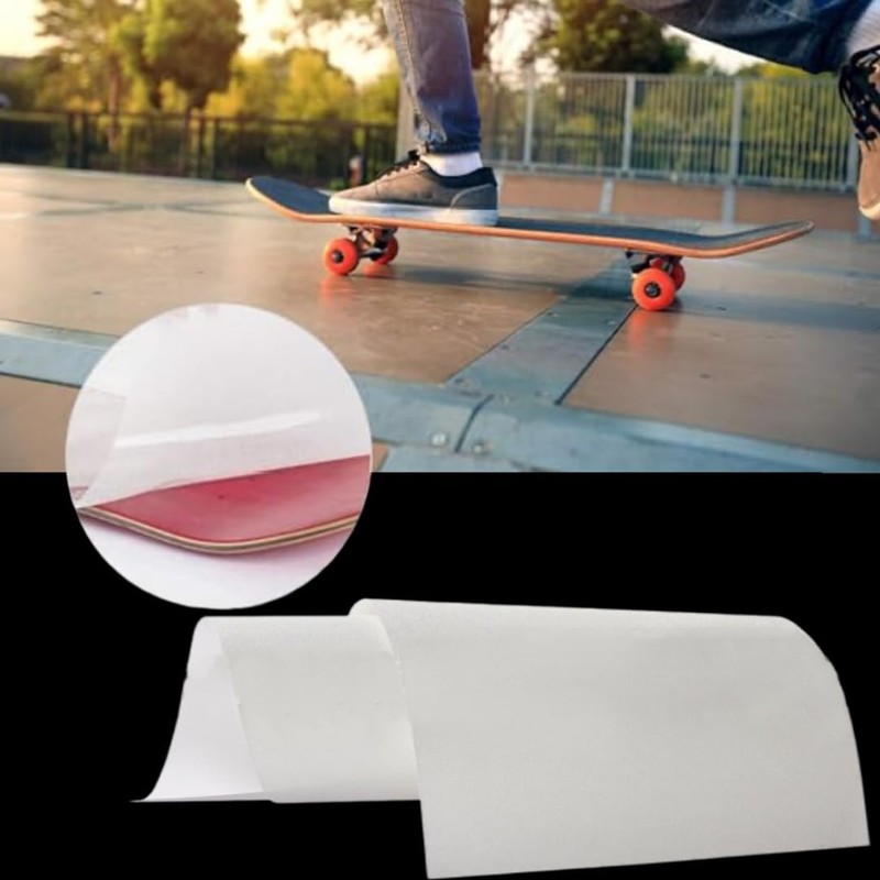 Clear Grip Tape for Skateboards,Transparent Skateboard Oiliness Sandpaper Accessory for