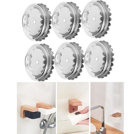 Magnet Air Dry Soap Holder caps, Magnetic Wood Material Soap Saver Tapes for Soapholder & Soap Dish, No More Soggy Soaps - Replacement Capsules for Magnetic Soap Holder (6pcs caps,2pcs Tapes)