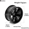 Chanmoo 1/10 RC Rally Racing Wheels 12mm Hex Hard Plastic