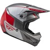 Fly Racing 2022 Adult Kinetic Drift Helmet (Charcoal/Light Grey/Red, X-Large)