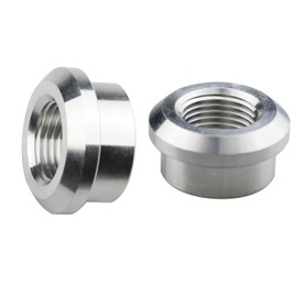 KRD PERFORMANCE 2 PCS Aluminum 3/8 NPT Female Weld On Bung, 3/8" NPT Weldable Fuel Tank Fitting, Natural