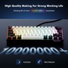 Snpurdiri 60% Wired Gaming Keyboard, 61 Keys RGB Backlit Ultra-Compact