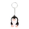 POYAMUSE Cute Penguin Keychain – PVC Rubber Key Ring for