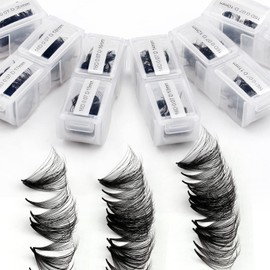 Premade Volume Fan for Eyelash Extension: 1200 Handmade Fans, Loose Lash, Wend Lashes, SM0207-Black-1200/16P-D-9-20mm