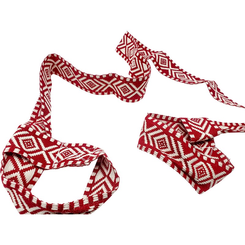 Roller Skate Leash - Red Cotton Adjustable Sling Skate Strap