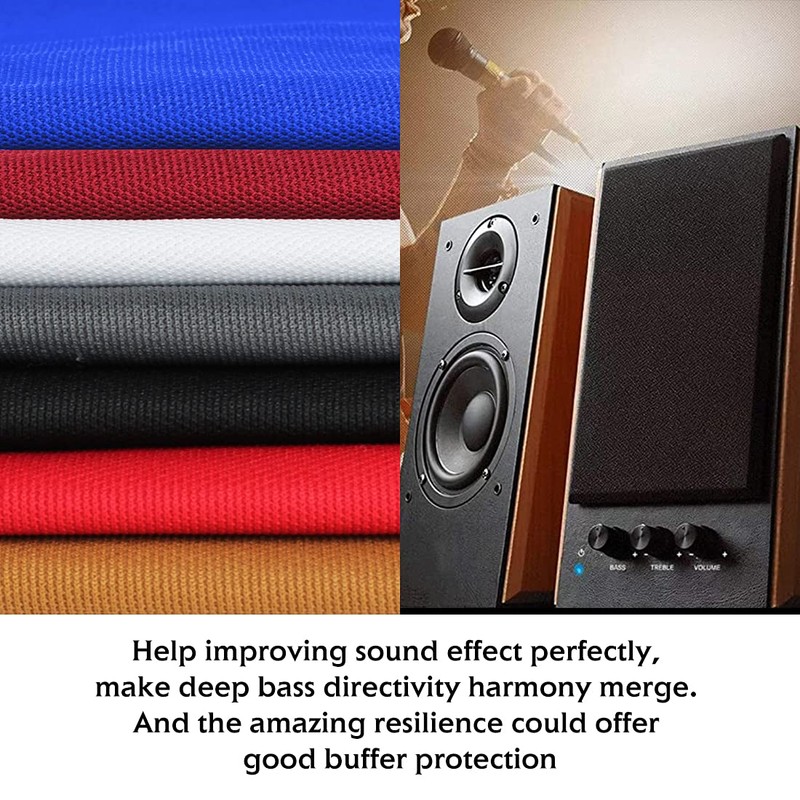 Black Speaker Grill Mesh Fabric,Dustproof Audio Cloth with Good Light