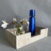 SAIDKOCC Natural Travertine Napkin Holder 9.8"x5.7"x2.4", Rectangle Guest Towel Dispenser
