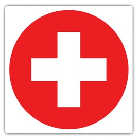 Square Stickers (Set of 2) 7.5cm - Switzerland Flag Map Swiss Fun Decals for Laptops,Tablets,Luggage,Scrap Booking,Fridges, #9063