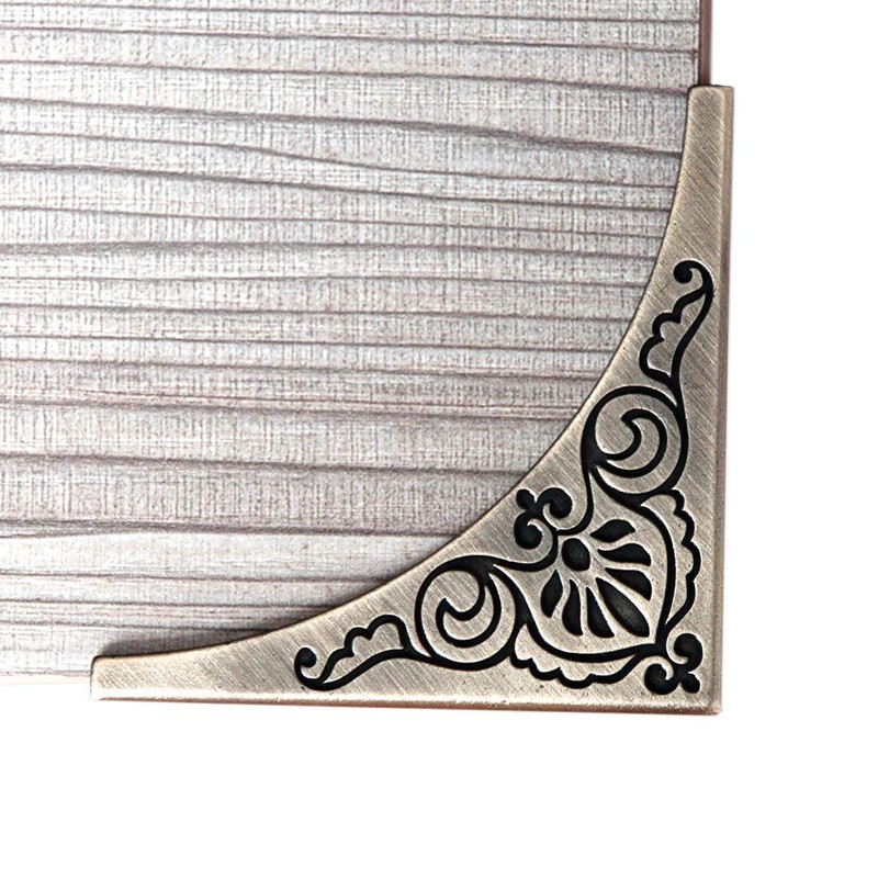 Metal Corner Protector, 4 Pcs Antique Edge Safety Guard Cabinet