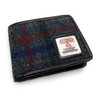 Mens Harris Tweed Trifold Wallet (Slate Grey Check)
