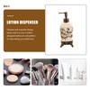 BESTOYARD Vintage Ceramic Soap Dispenser 340ML with Flower Printing Design,