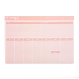 Yoobi | Weekly Calendar Planner Notepad | 60 Sheets | Blush