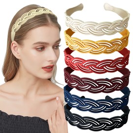 6 diademas de plástico para niñas y mujeres, para peinar, accesorios para el cabello en varios colores