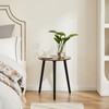 Apicizon Small Round Side Table, Nightstand End Table for Small