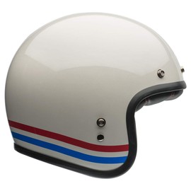 Bell Custom 500 Open-Face Motorcycle Helmet (Stripes Pearl White - 2X-Large)