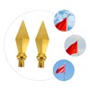 Operitacx Pack of 2 Flag Pole Head Aluminium Large Gold