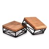 NIRMAN Riser Square Display Wooden Base Stand for Kitchen/Bathroom Counter/Plant