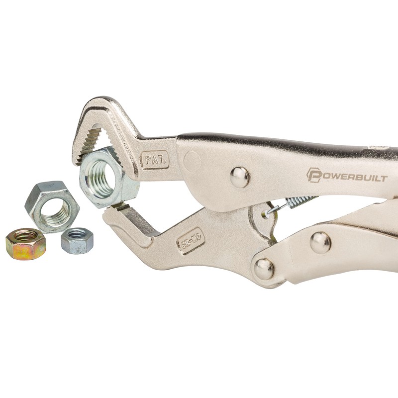 Powerbuilt 9-Inch Parrot Nose Pliers Hand Tool, Adjustable Locking Jaw,