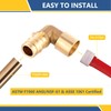 5Pack GUOFIS 3/4" PEX-A Expansion Female Sweat Elbow Brass Fitting