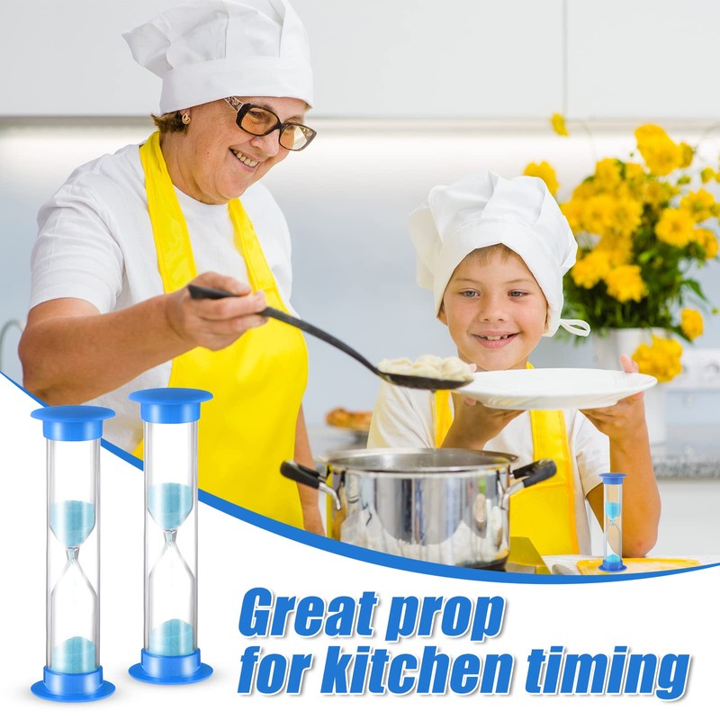 24 Pcs Sand Timer Kids Hourglass Acrylic Covered Clock Toothbrush