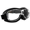 Pacific Coast Airfoil Black Goggles with Anti Fog Clear Polycarbonate