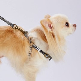 Petio Dog Drawstring Flash Soft Lead SS Black