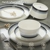 Sweese 12 Piece Dinnerware Sets for 4 - Porcelain Plates