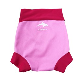 Konfidence Splashy Nappy – Reusable Eco-Friendly Swim Nappy Cover Made Using Recycled Plastics (3–36mths) Leak Proof Design - Machine Washable (Pink/Rubine, Toddler Months)