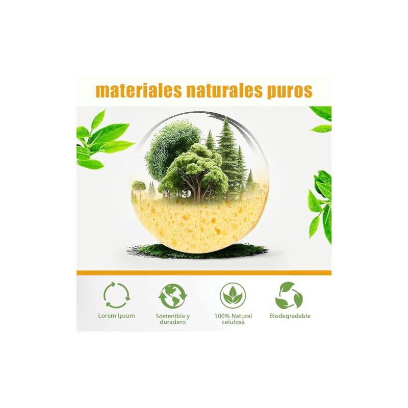 50 Compressed Facial Sponges, Esponja para Lavar la Cara, Esponjas