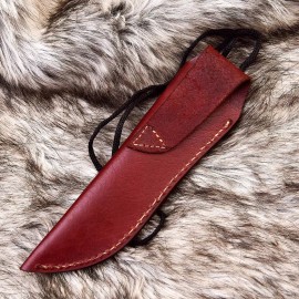 Handmade Fixed blade Knife Leather Sheath / Knife Holster / NECK String  X611