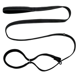 Figure of 8 Dog Leash, Slip Dogs Leash with Soft Comfy Padded Nose Pads and Loop Handle, Anti Pull Adjustable Dog Rope 1.8m for Small, Medium and Large Dogs(black)(black)