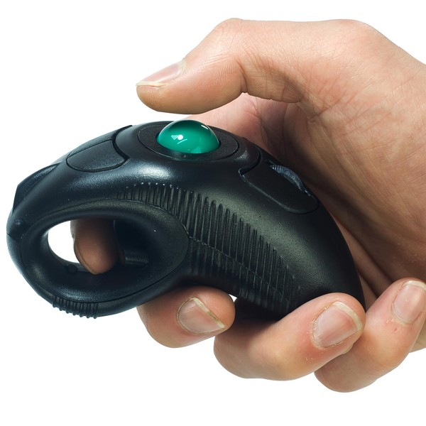YUMQUA Y-10W 2.4 GHz Portable Finger Handheld Wireless Ambidextrous Trackball