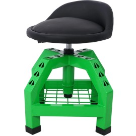 Unbranded Mechanics Swivel Seat 300 LBS Rolling Creeper Work Stool Adjustable Garage Shop