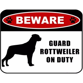Red Blinky LED Light Up Red Flashing Blinking Attention Grabbing Laminated Dog Sign Beware
